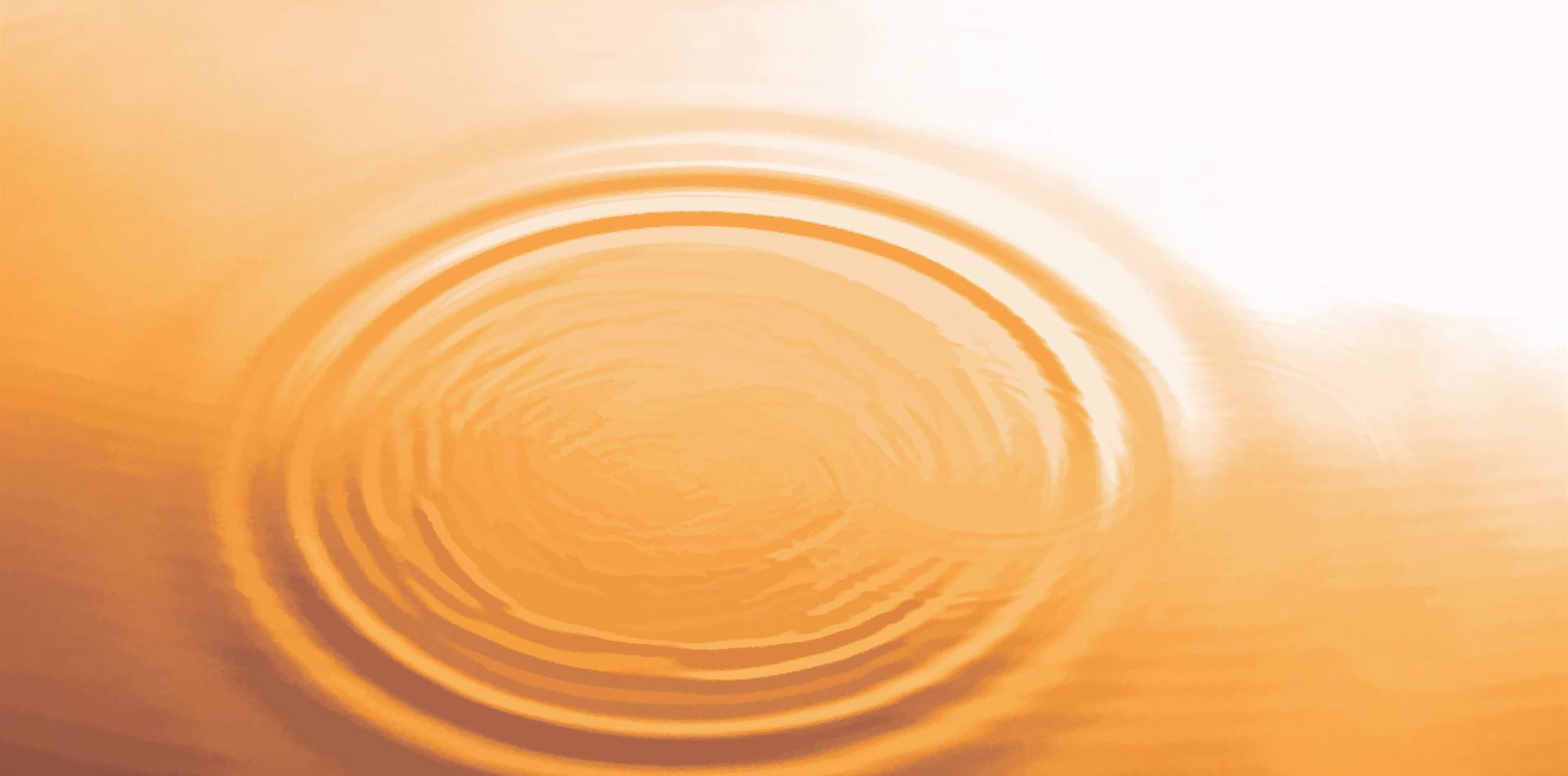 Concentric ripples in golden water, sound becoming resonance through the body